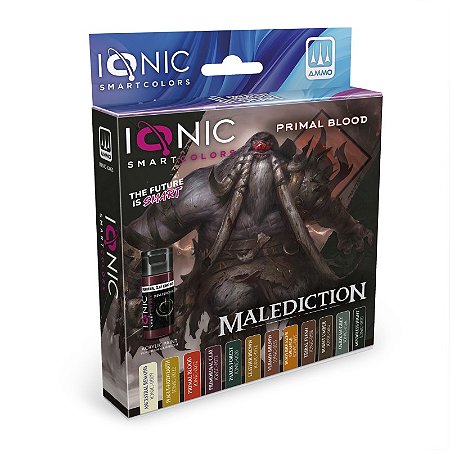 Conjunto Tintas Acrílicas: Malediction - PRIMAL BLOOD - IONIC Smart Colors (12x 20ml)