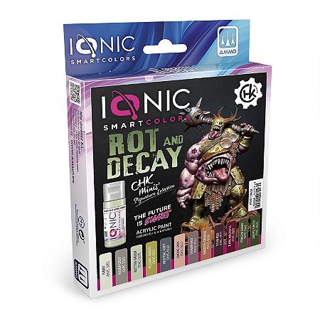 Conjunto Tintas Acrílicas: Rot and Decay - CHK MINIS SIGNATURE SELECTION - IONIC Smart Colors (12 x 20ml)