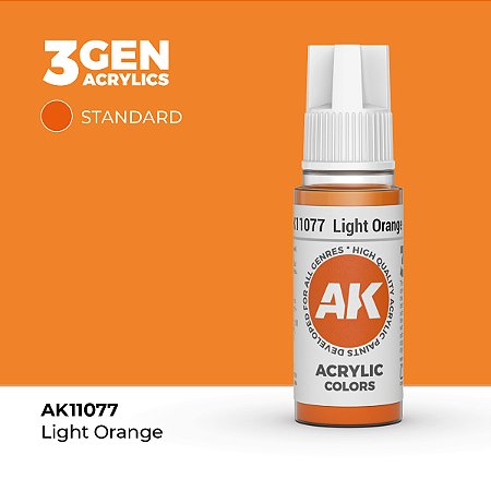 Tinta Acrílica LIGHT ORANGE - AK Interactive (17ml)