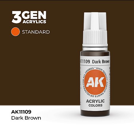 Tinta Acrílica DARK BROWN - AK Interactive (17ml)