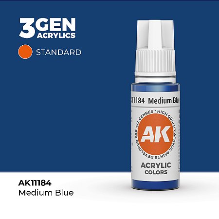Tinta Acrílica MEDIUM BLUE - AK Interactive (17ml)