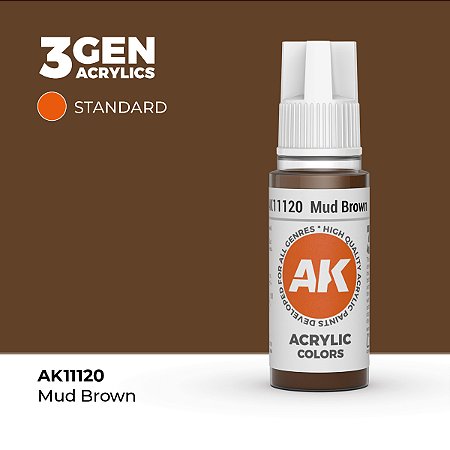 Tinta Acrílica MUD BROWN - AK Interactive (17ml)