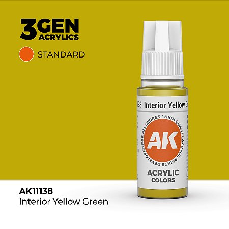 Tinta Acrílica INTERIOR YELLOW GREEN - AK Interactive (17ml)