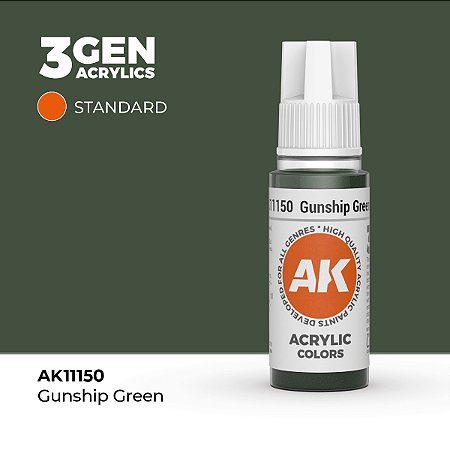 Tinta Acrílica GUNSHIP GREEN - AK Interactive (17ml)