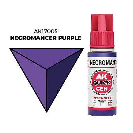 Tinta Acrílica Quick Gen - NECROMANCER PURPLE - AK Interactive (18ml)