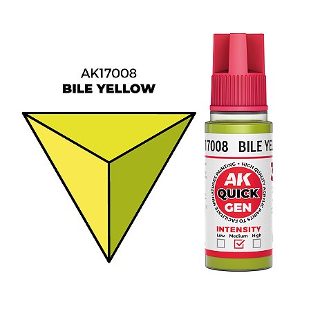 Tinta Acrílica Quick Gen BILE YELLOW - AK Interactive (18ml)