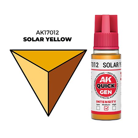 Tinta Acrílica Quick Gen SOLAR YELLOW - AK Interactive (18ml)