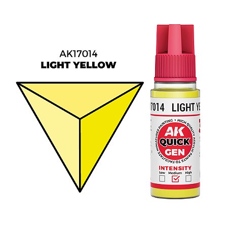 Tinta Acrílica Quick Gen LIGHT YELLOW - AK Interactive (18ml)