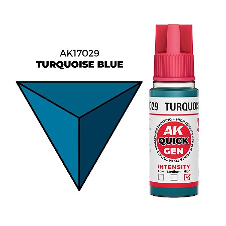 Tinta Acrílica Quick Gen TURQUOISE BLUE - AK Interactive (18ml)