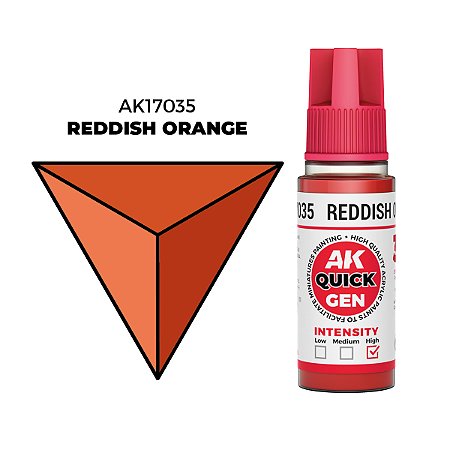Tinta Acrílica Quick Gen REDDISH ORANGE - AK Interactive (18ml)