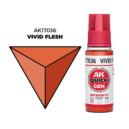 Tinta Acrílica Quick Gen VIVID FLESH - AK Interactive (18ml)
