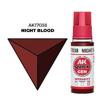 Tinta Acrílica Quick Gen NIGHT BLOOD - AK Interactive (18ml)