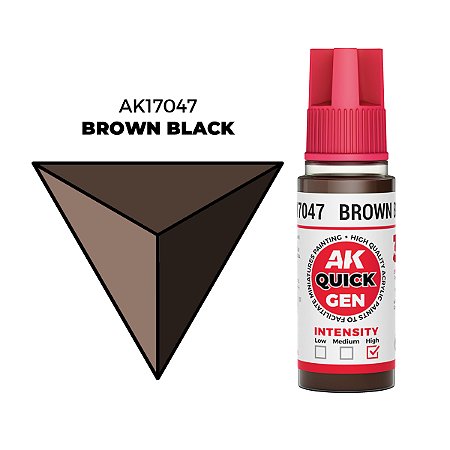Tinta Acrílica Quick Gen BROWN BLACK - AK Interactive (18ml)