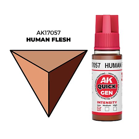Tinta Acrílica Quick Gen HUMAN FLESH - AK Interactive (18ml)