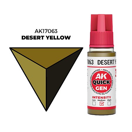 Tinta Acrílica Quick Gen DESERT YELLOW - AK Interactive (18ml)