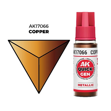 Tinta Acrílica Metálica Quick Gen COPPER - AK Interactive (18ml)