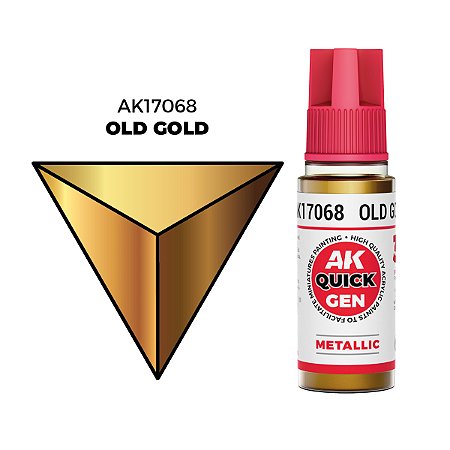 Tinta Acrílica Metálica Quick Gen OLD GOLD - AK Interactive (18ml)