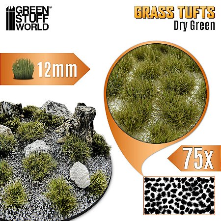 Tufos de grama VERDE SECA - Green Stuff World (12mm - XXL)