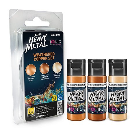 Conjunto Metálico Real Heavy Metal WEATHERED COPPER - IONIC Smart Colors (Box x3 20ml)