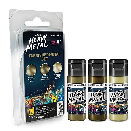 Conjunto Metálico Real Heavy Metal TARNISHED METAL- IONIC Smart Colors (Box x3 20ml)