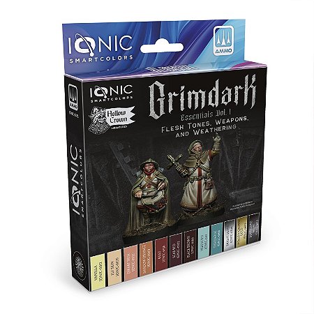 Conjunto Tintas Acrílicas Grimdark Essentials Vol 1 - IONIC smart (Box x12 20ml)
