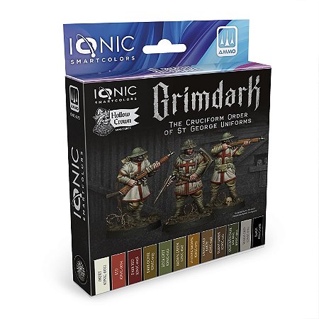 Conjunto Tintas Acrílicas Grimdark Essentials Vol 1 - IONIC smart (Box x12 20ml)