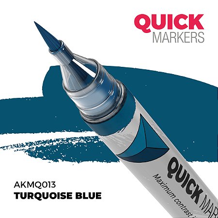 Marcador Acrílico Quick Markers - TURQUOISE BLUE - AK Interactive