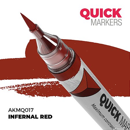 Marcador Acrílico Quick Markers - INFERNAL RED - AK Interactive