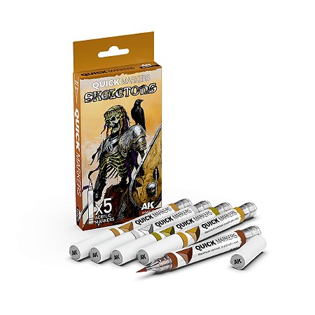 Conjunto Marcadores Quick Markers SKELETONS - AK Interactive (5 cores)