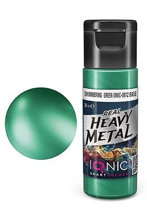 Tinta Metálica Acrílica Real Heavy Metal - SHIMMERING GREEN (BASE) - IONIC Smart Colors (20ml)