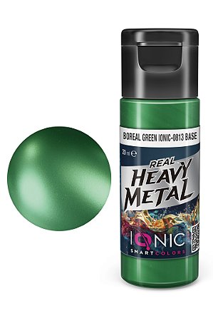 Tinta Metálica Acrílica Real Heavy Metal - BOREAL GREEN (BASE) - IONIC Smart Colors (20ml)