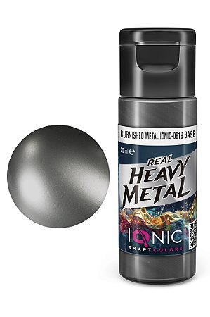 Tinta Metálica Acrílica Real Heavy Metal - BURNISHED METAL (BASE) - IONIC Smart Colors (20ml)