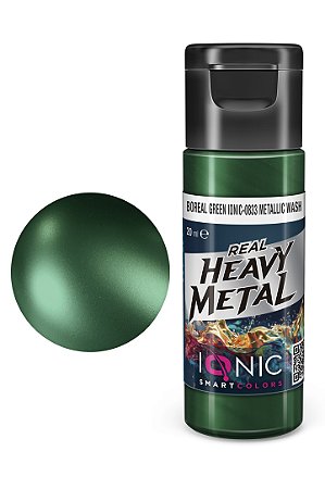 Wash Metálico Acrílico Real Heavy Metal - BOREAL GREEN - IONIC Smart Colors (20ml)