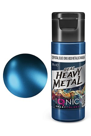 Wash Metálico Acrílico Real Heavy Metal - CRYSTAL BLUE - IONIC Smart Colors (20ml)