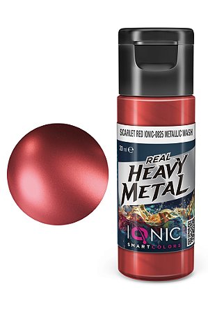 Wash Metálico Acrílico Real Heavy Metal - SCARLET RED - IONIC Smart Colors (20ml)