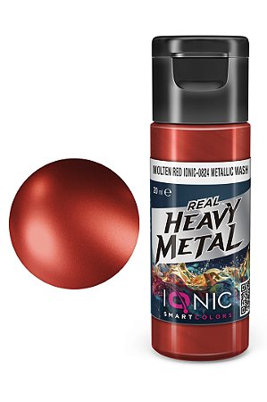 Wash Metálico Acrílico Real Heavy Metal - MOLTEN RED - IONIC Smart Colors (20ml)