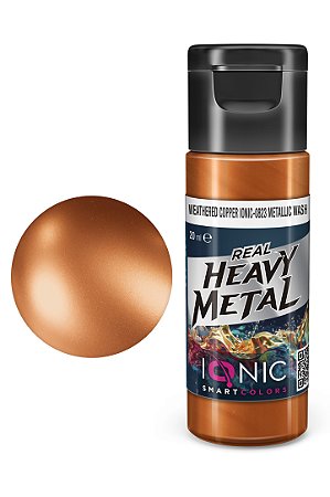 Wash Metálico Acrílico Real Heavy Metal - WEATHERED COPPER - IONIC Smart Colors (20ml)