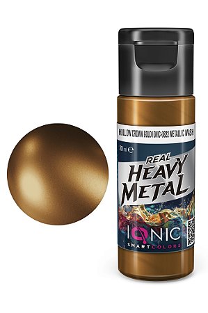 Wash Metálico Acrílico Real Heavy Metal - HOLLOW CROWN GOLD - IONIC Smart Colors (20ml)