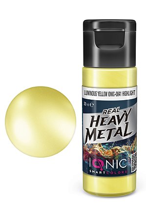 Tinta Metálica Acrílica Real Heavy Metal - LUMINOUS YELLOW (HIGHLIGHT) - IONIC Smart Colors (20ml)