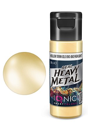 Tinta Metálica Acrílica Real Heavy Metal - HOLLOW CROWN GOLD (HIGHLIGHT) - IONIC Smart Colors (20ml)