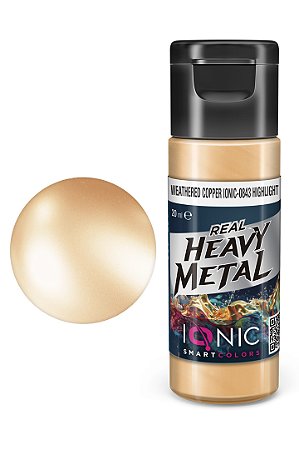 Tinta Metálica Acrílica Real Heavy Metal - WEATHERED COPPER (HIGHLIGHT) - IONIC Smart Colors (20ml)
