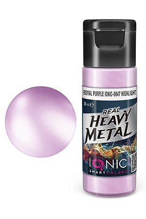 Tinta Metálica Acrílica Real Heavy Metal - ROYAL PURPLE (HIGHLIGHT) - IONIC Smart Colors (20ml)