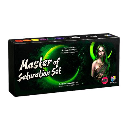 Conjunto Tintas Acrílicas MASTER OF SATURATION - Smooth 3D (Box x8 20ml)