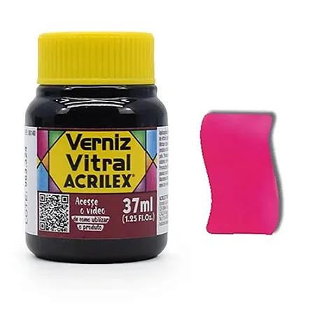 Verniz Vitral VERMELHO CARMIM - Acrilex (37ml)