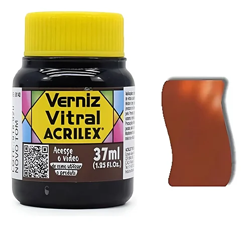 Verniz Vitral MARROM - Acrilex (37ml)
