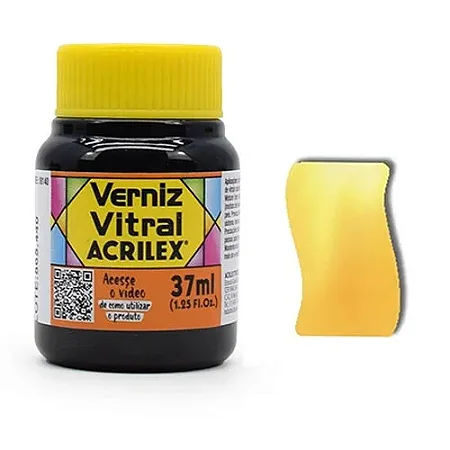 Verniz Vitral AMARELO CADMIO - Acrilex (37ml)