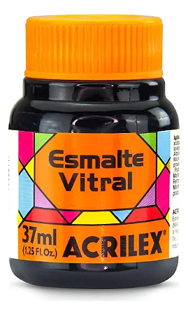 Esmalte Vitral PRETO - Acrilex (37ml)