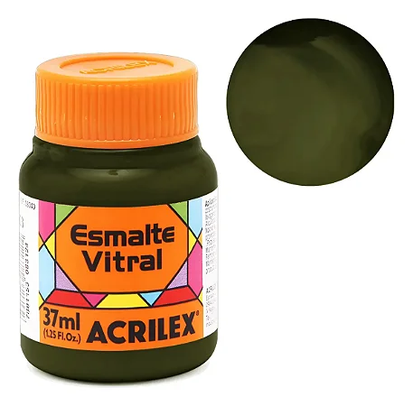 Esmalte Vitral VERDE OLIVA - Acrilex (37ml)