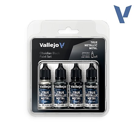 Conjunto TMM OBSIDIAN BLACK - Vallejo (4x 18ml)