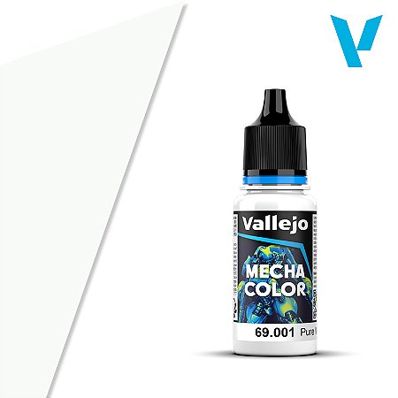 Tinta Acrílica Mecha Color PURE WHITE - Vallejo (18ml)